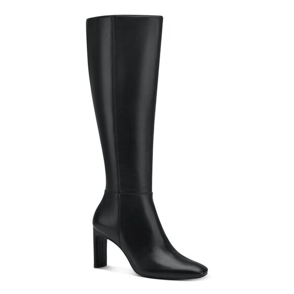 ALFANI Shoes - ALFANI Womens Black Goring Padded Tristanne Square Toe Leather Boots Shoes 6.5 M